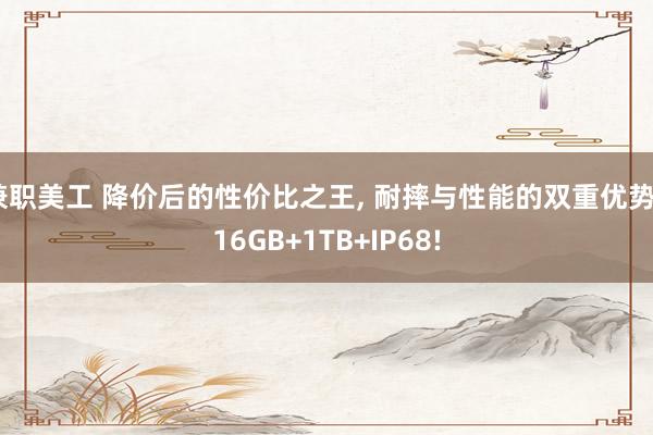 兼职美工 降价后的性价比之王, 耐摔与性能的双重优势, 16GB+1TB+IP68!