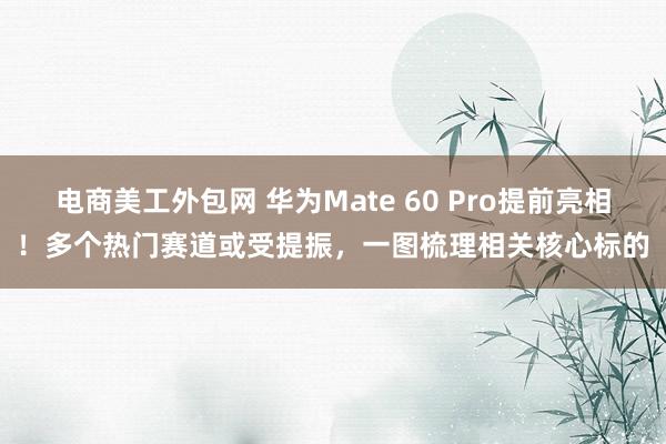 电商美工外包网 华为Mate 60 Pro提前亮相！多个热门赛道或受提振，一图梳理相关核心标的