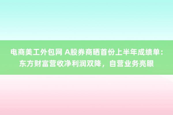 电商美工外包网 A股券商晒首份上半年成绩单：东方财富营收净利润双降，自营业务亮眼