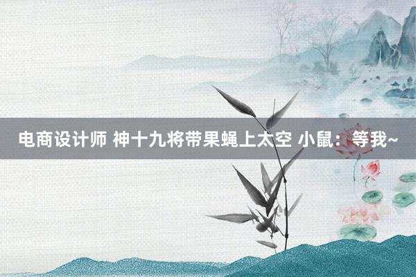 电商设计师 神十九将带果蝇上太空 小鼠：等我~